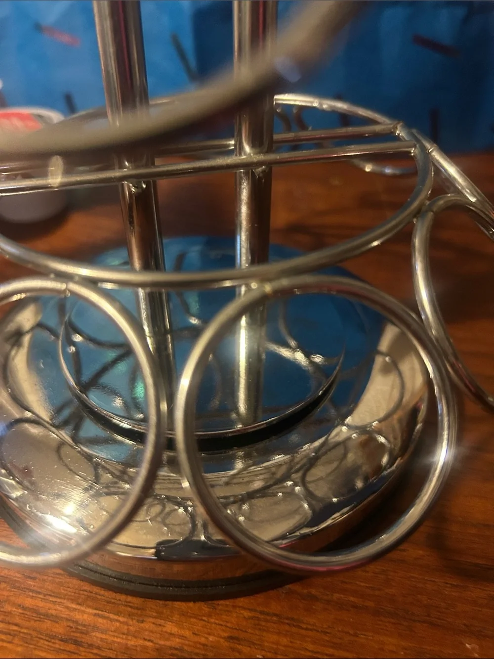 Coffee Pod K-Cup Carousel Holder - Silver chrome